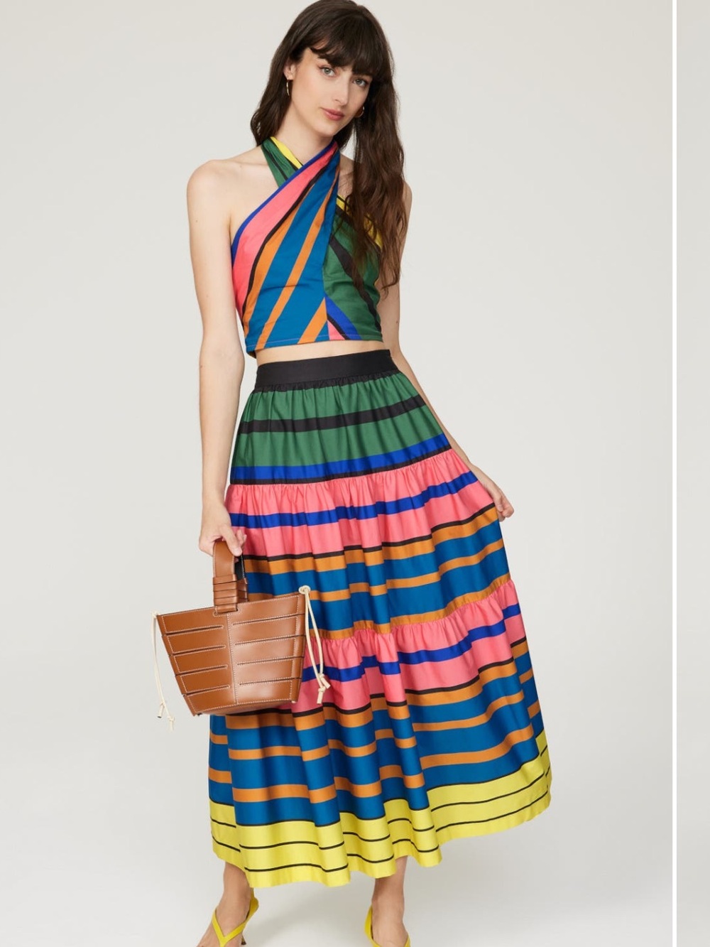 Staud Formentera Stripe Sea Skirt — Multicolor midi skirt - Picture 2 of 4